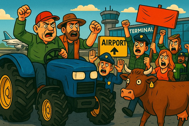 Grafik: Kretas Bauern haben die Flughäfen blockiert