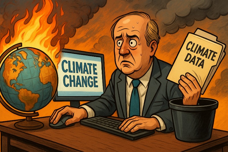 Grafik: Klimawandel? Wir haben da nichts gesehen. Vielleicht war’s die Sonne.