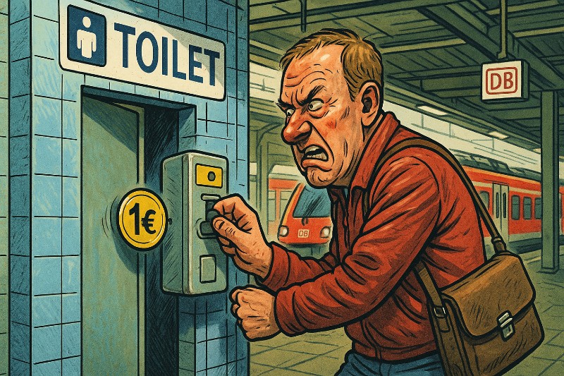 Grafik: Der Traum vom freien Klo – zerplatzt wie ein Luftballon auf Gleis 7