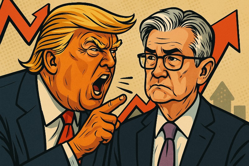 Grafik: Trump und FED-Chef