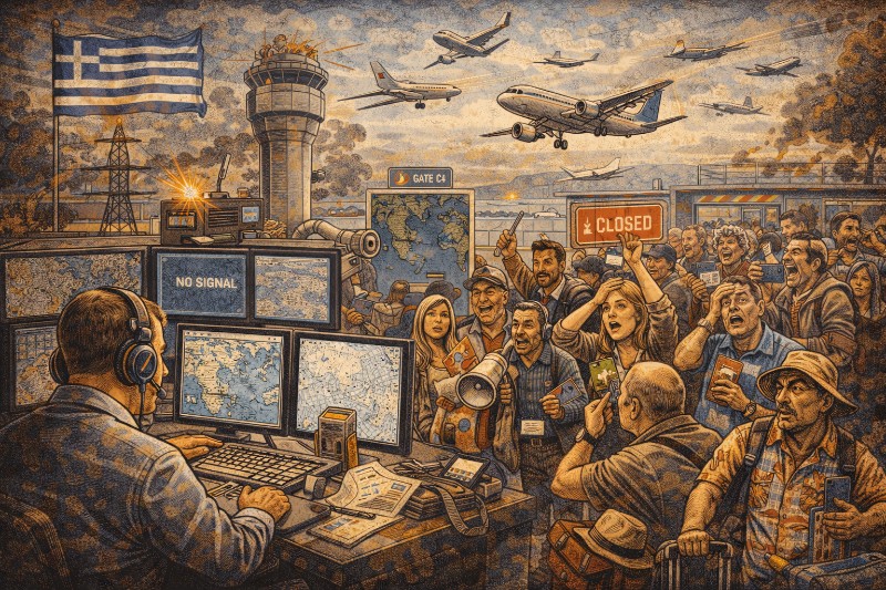 Grafik: Funkstille über Hellas