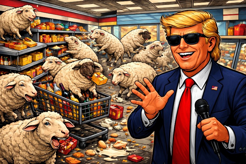 Grafik: WIE EINE SCHAFHERDE DEN PENNY-MARKT STÜRZTE