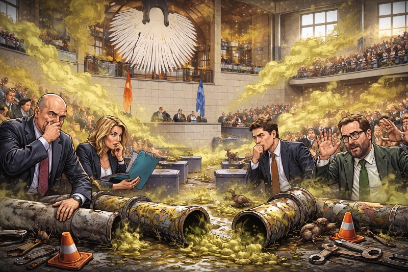 Grafik: Gasalarm im Parlament