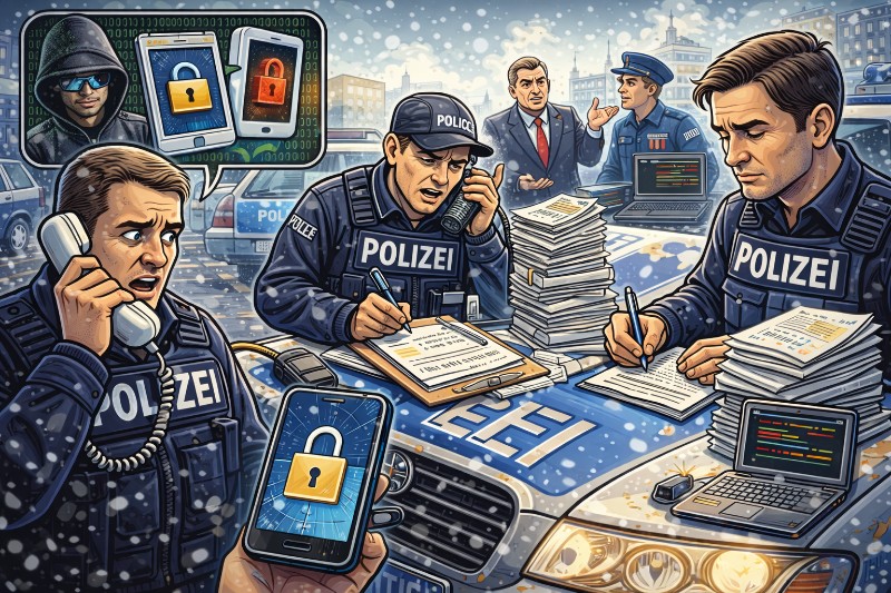 Grafik: Das ist kein Hackerangriff. Das ist eine Zeitreise.