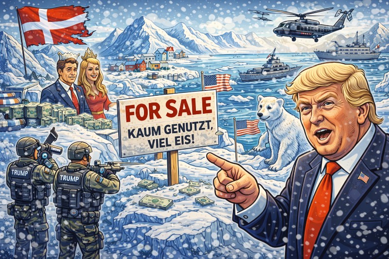 Grafik: GRÖNLAND – KAUM GENUTZT, VIEL EIS, SOFORT VERFÜGBAR