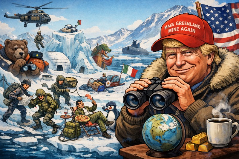 Grafik: 15 Italiener, 15 Franzosen und 15 Deutsche treffen sich auf einem Eisberg…