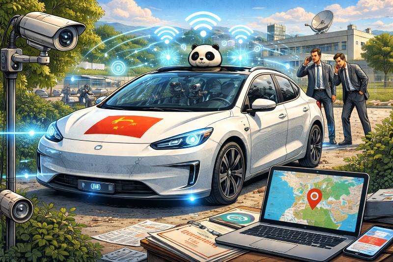 Grafik: Wie chinesische Elektroautos zuhören, mitdenken und vielleicht schon längst mitprotokollieren