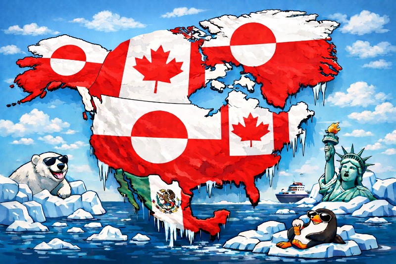 Grafik: Die bedingungslose Angliederung der USA an Grönland