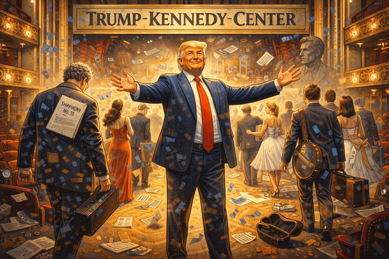 Grafik: Donald Trump und das Trump-Kennedy-Center