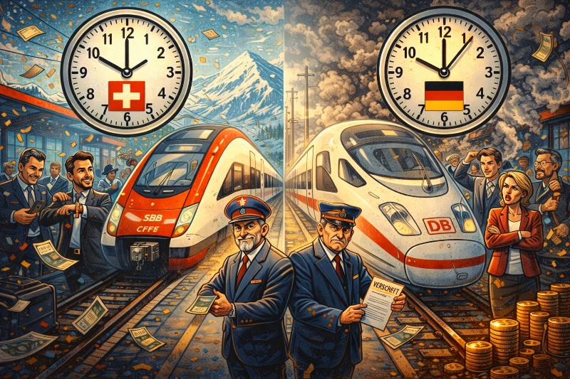 Grafik: Züge kommen an – Deutschland reagiert schockiert