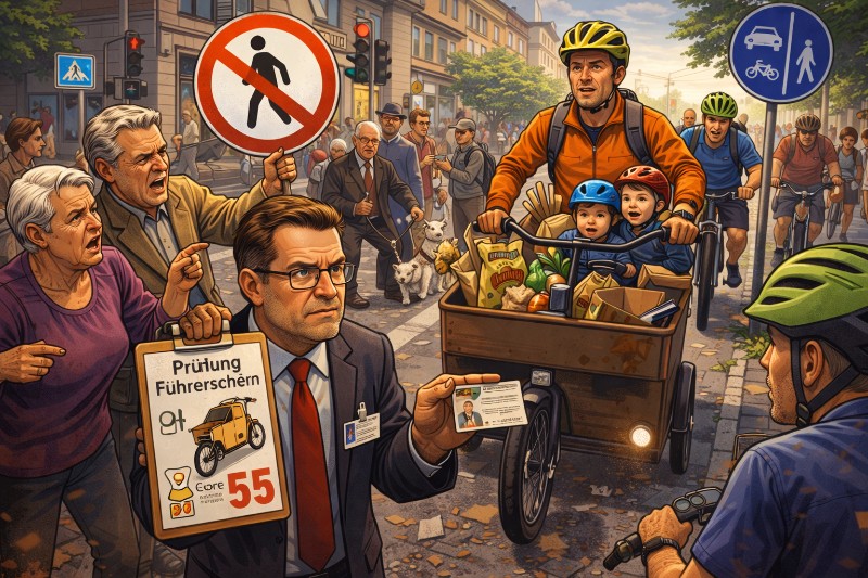 Grafik: Lastenräder übernehmen die Gehwege