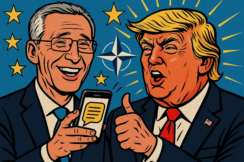 Grafik: Rutte und Trump