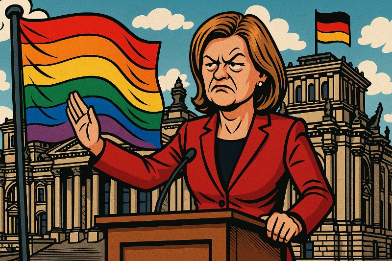 Grafik: Regenbogenflagge Bundestag