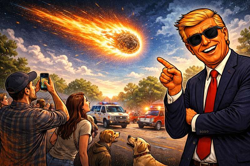 Grafik: Amerika wird von einem Meteor überrascht! 