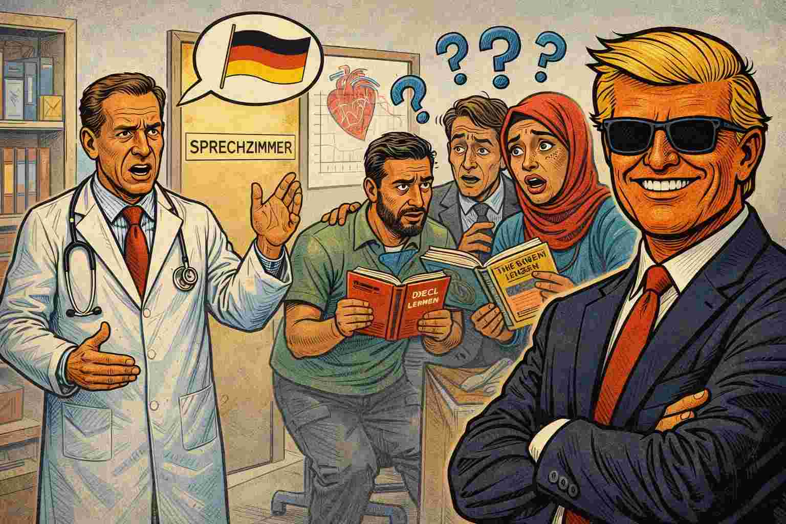 Grafik: Sprechstunde nur mit Sprachtest