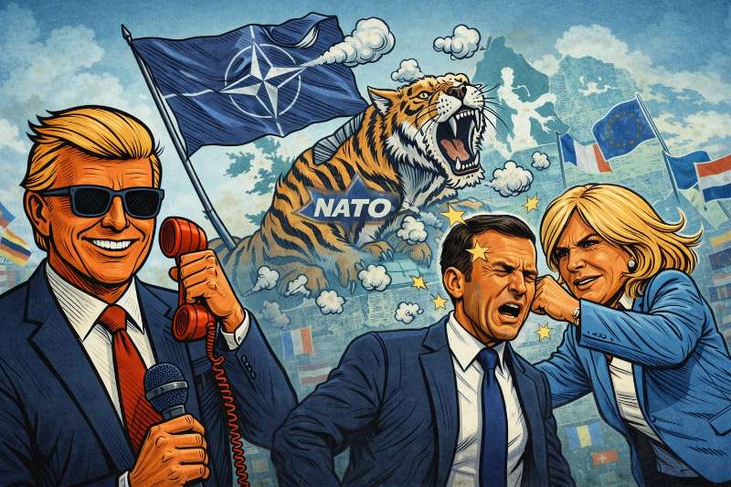 Grafik: Die NATO wurde kurzerhand zum „Papiertiger“