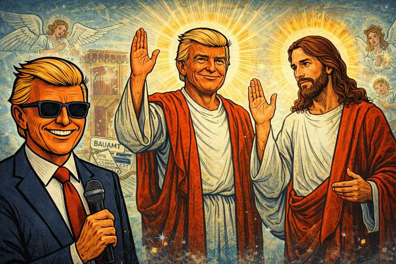 Grafik: Und plötzlich ein Vergleich mit… nun ja… mit Jesus.