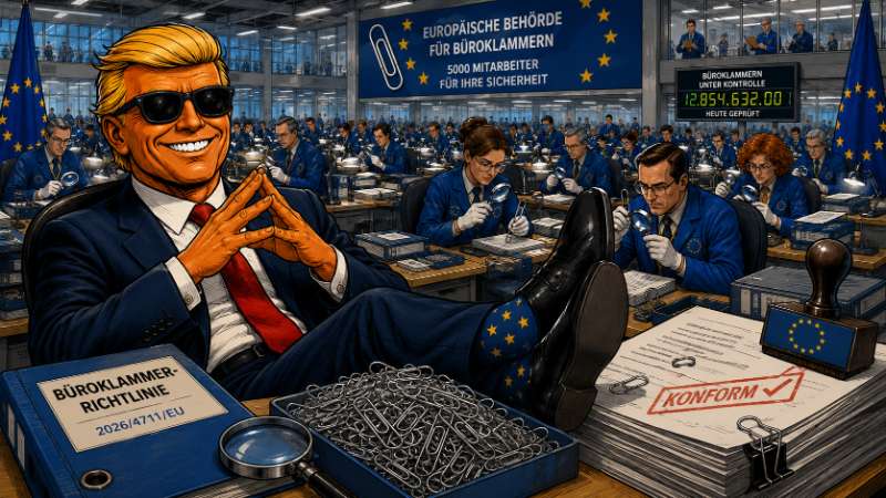 Grafik: 5000 Beamte retten Europas Büroklammern