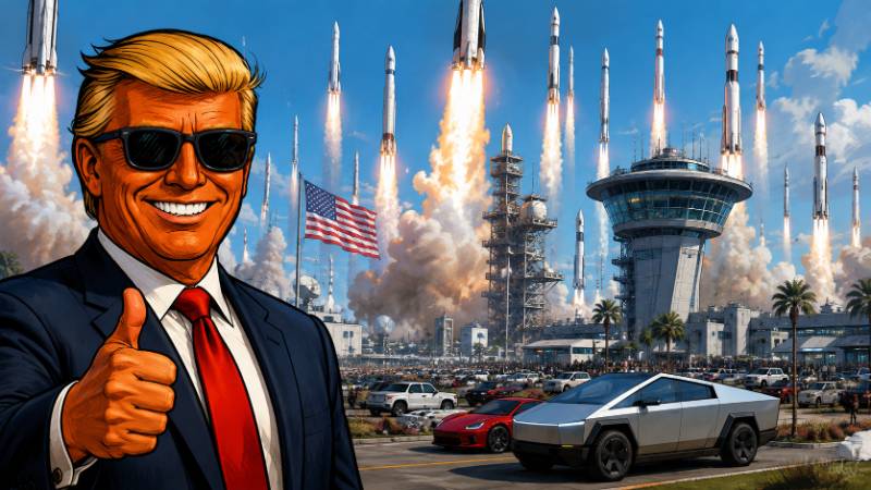 Grafik: Trump macht das Weltall zum Raketenparkplatz