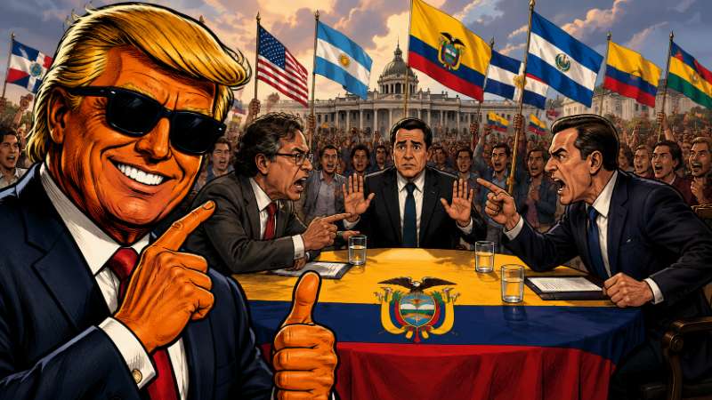 Grafik: Trump fordert Demokratie – Ronald Tramp staunt