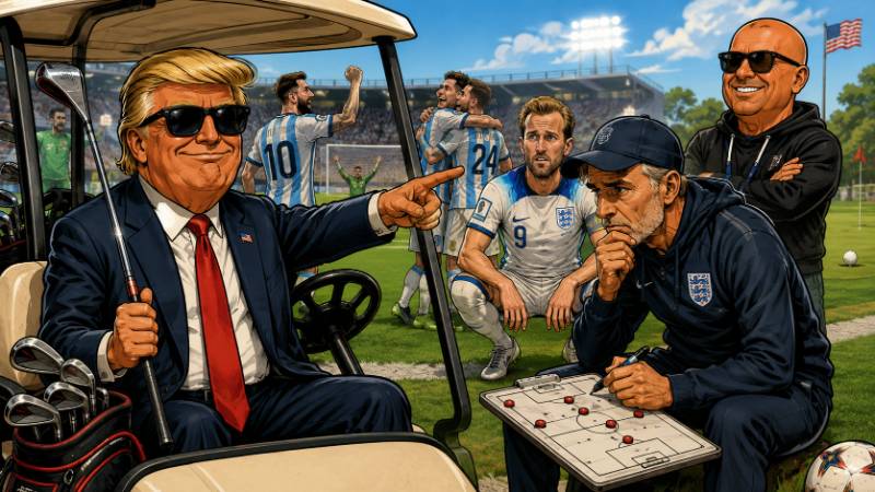 Grafik: Trump coacht Tuchel – Ronald Tramp berichtet