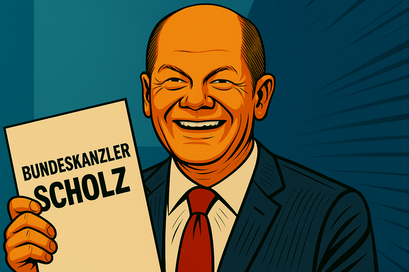 Kanzler Scholz – Zurück aus dem Ruhestand? Nein, nur ein Presseamt mit Zeitreise-Funktion!