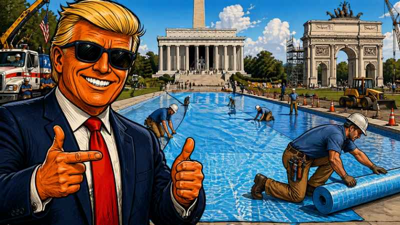 Pool statt Denkmal