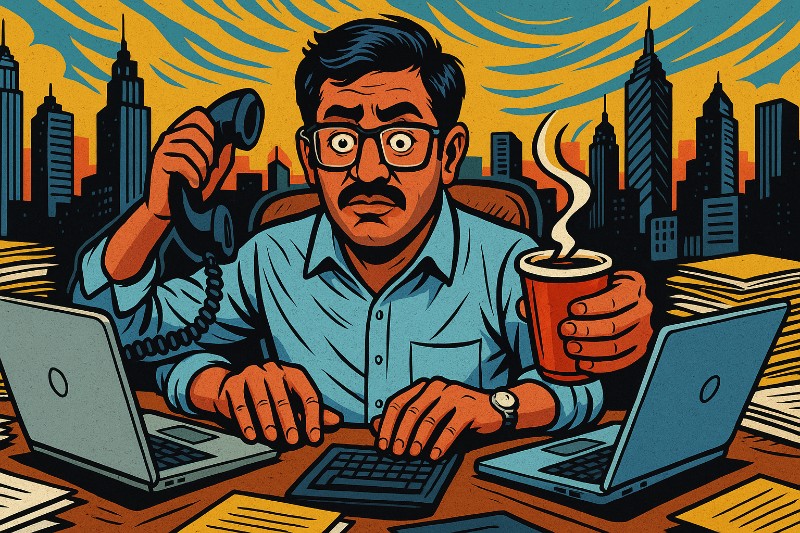 Sieben Jobs, null Schlaf und jede Menge Mouse-Jiggle – Wie ein indischer Super-Programmierer Amerika eroberte (während er schlief)