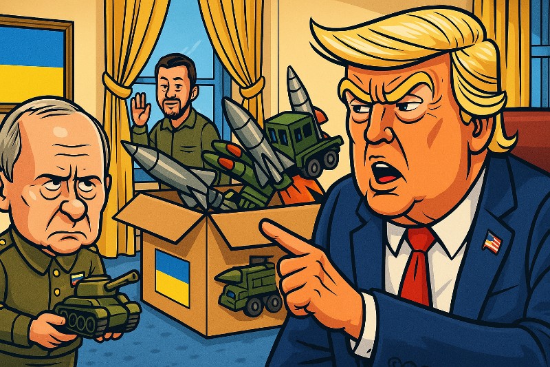 Mini-Wlad verliert seinen Spielzeugkrieg – und ich, der Weltpräsident des Weltfriedens, schicke jetzt Spielsachen zum Zurückwerfen!