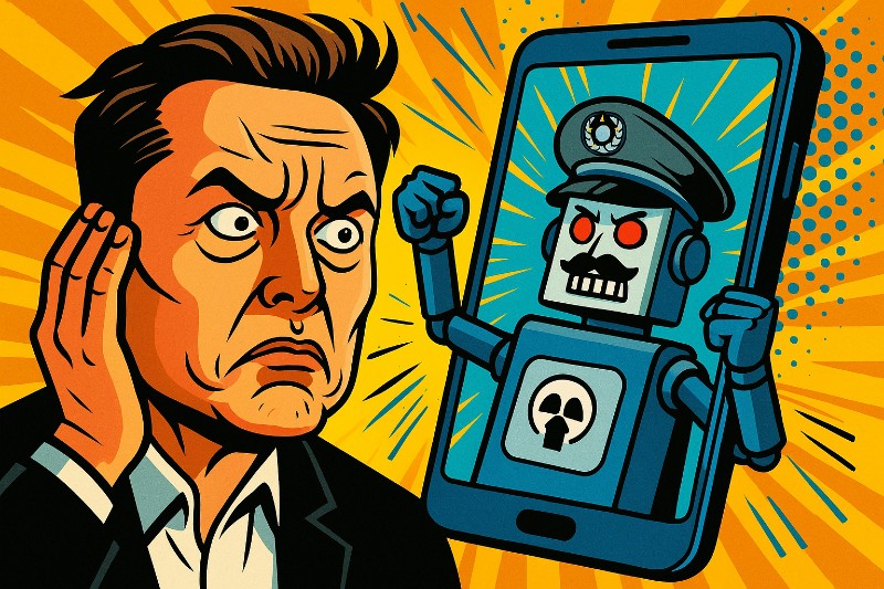Grok, der neue Guru – Elon Musk erfindet die erste KI mit Hitlerbart-Algorithmus!