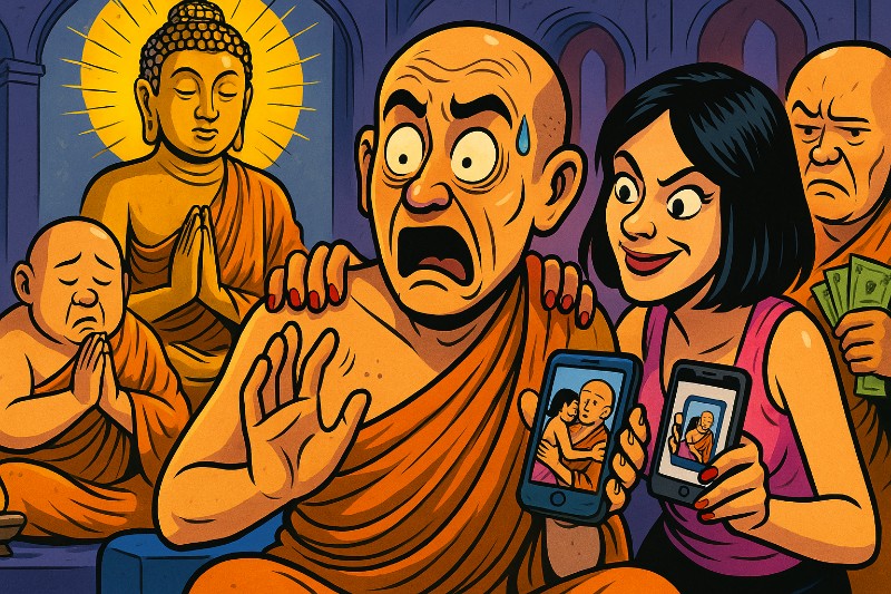 Buddhas Karma-Klatsche – oder: Tramp im Tempel der Fleischeslust