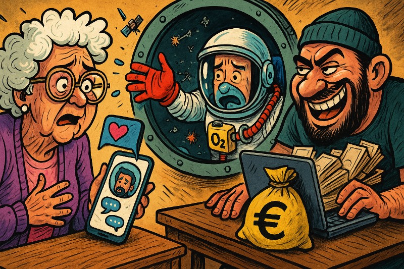 Liebe im Orbit – Oma überweist ihr Herz und ihr Konto an den falschen Astronauten