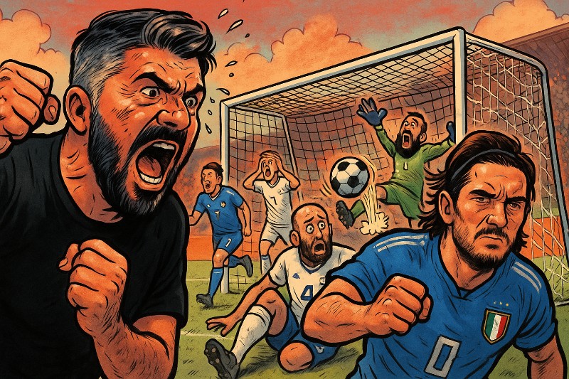 Italiens WM-Quali – Wenn Bud Spencer Regie führt und Gattuso am Spielfeldrand zum Stand-Up-Comedian mutiert