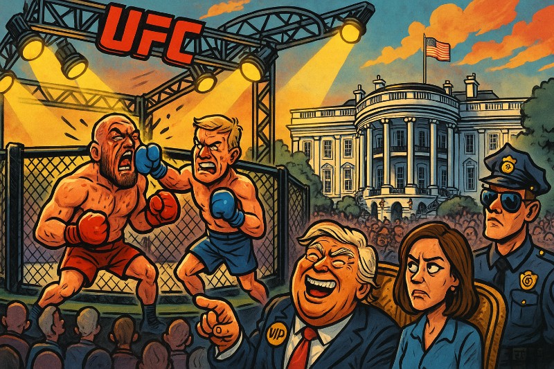 “Make America Grapple Again!” – Trumps 80. Geburtstag im Zeichen des Käfigkampfes