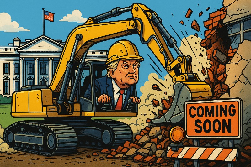 Wenn der Präsident zum Bagger greift – Der Ballsaal, der Amerika spaltet