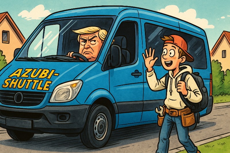 Der Azubi-Shuttle – Deutschlands Antwort auf Elon Musk, nur ohne Rakete