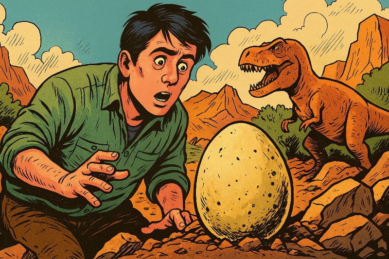 Das Dino-Ei aus Argentinien – oder: Wie Ronald Tramp endlich den wahren Vorfahren der Politiker fand