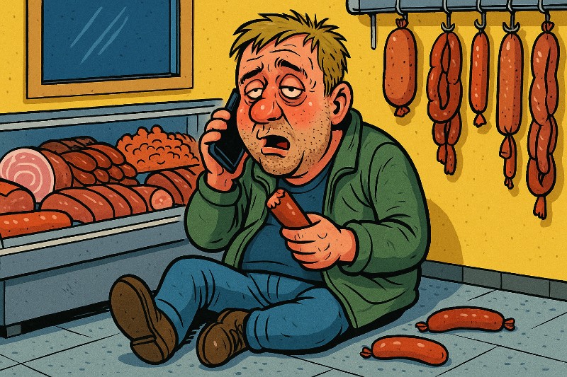 Wurst Case Scenario – Der Mann, der fiel, um zu snacken
