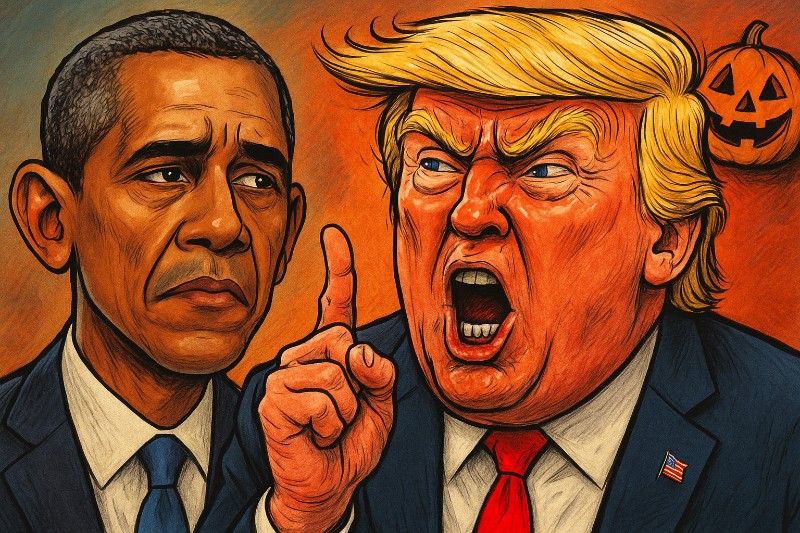 Halloween im Weißen Haus – Wenn Obama Kürbisse wirft und Trump zurückkeift