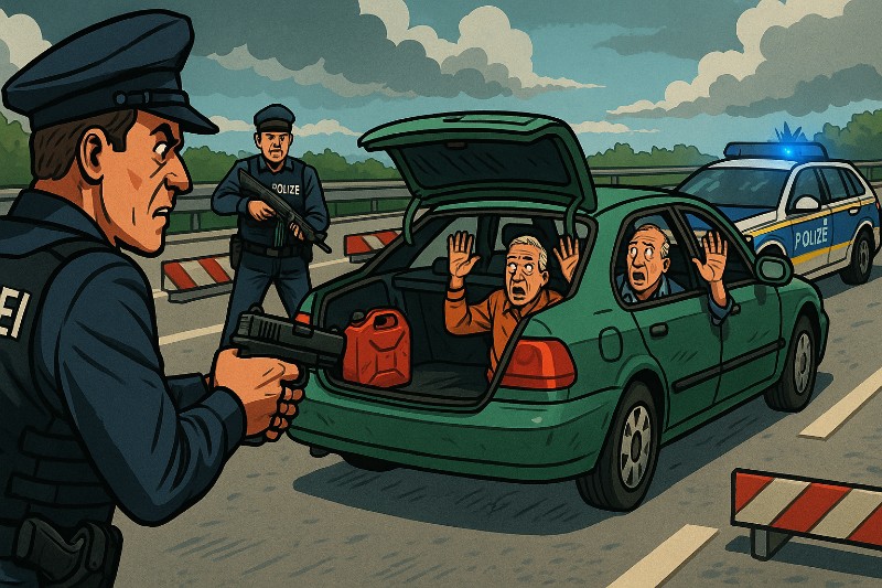 A4, Benzinkanister und der große Polizeiprofessor-Irrtum – Deutschlands absurdeste Autobahn-Operette