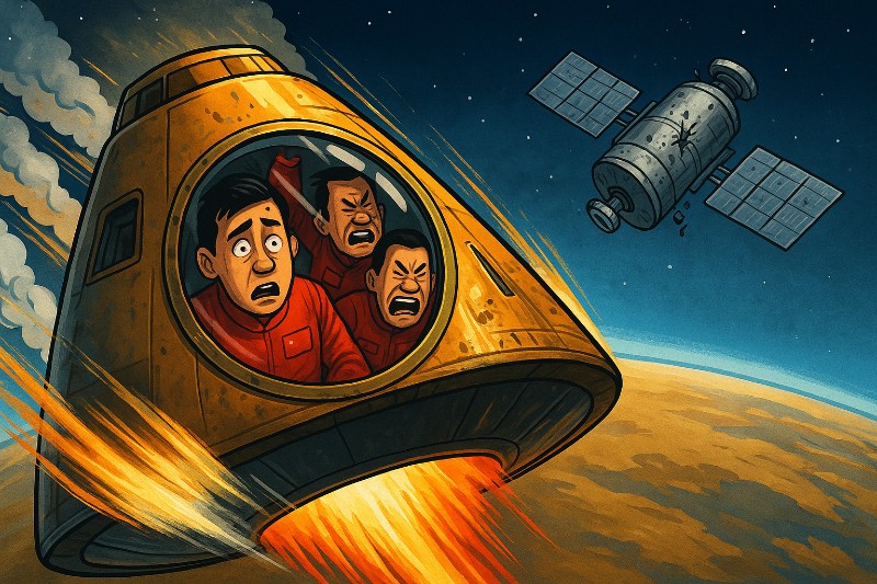 Chinas Raumfahrer-Express, die Rückholaktion aus der kosmischen Pannenstation