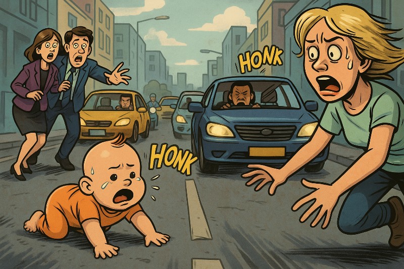 Das Baby im Straßenverkehr – ein Drama, das selbst Fast & Furious beschämt