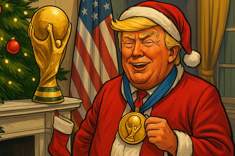 Der FIFA-Nikolaus, der Donald Trump den Frieden brachte