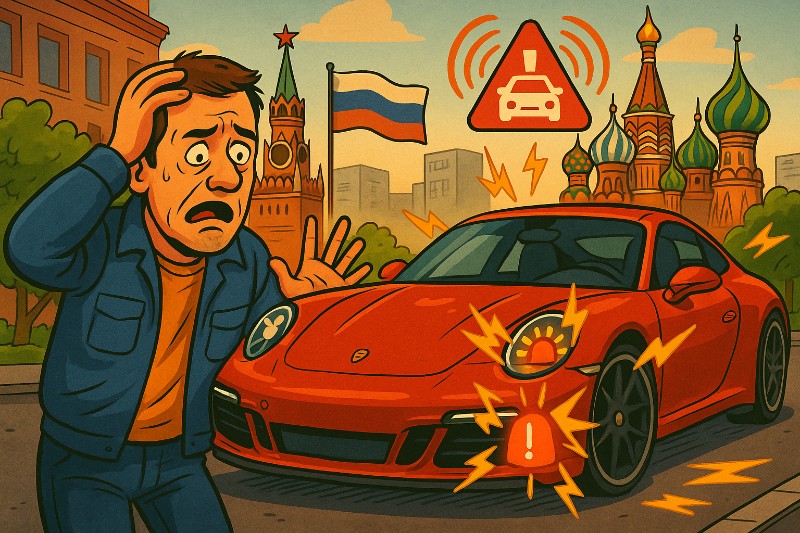 Porsche-Stillstand in Russland – Wenn Luxusautos plötzlich zu dekorativen Möbelstücken werden