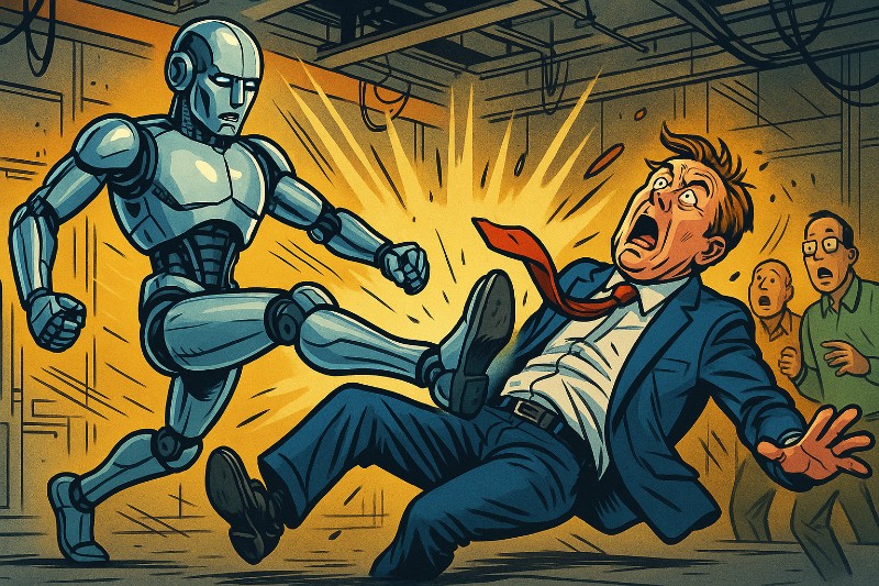Wenn der Chef den Roboter herausfordert – und der Roboter sich denkt: Challenge accepted.
