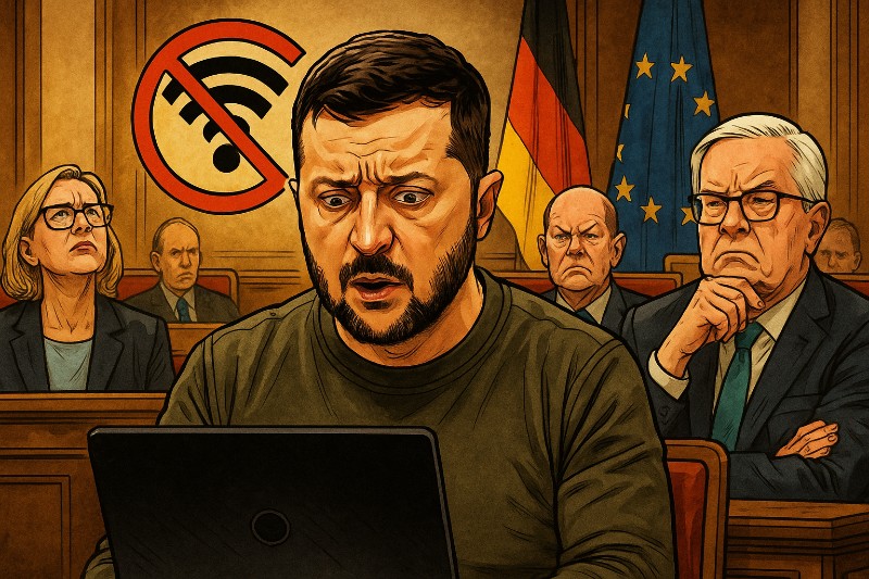 Wenn Selenskyj kommt und das Internet geht – Der Bundestag entdeckt den Offline-Modus