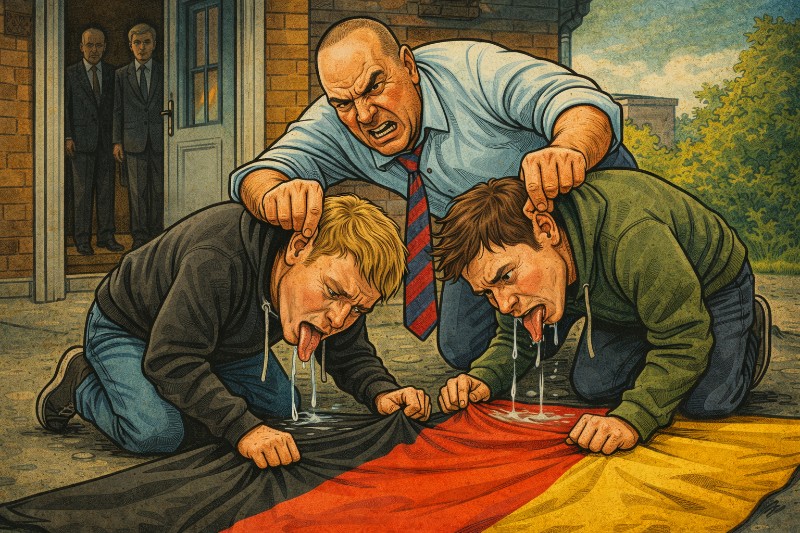 Kniebeuge der Nation: Wenn Ordnungsliebe auf Demütigung trifft und die AfD plötzlich Anstand entdeckt