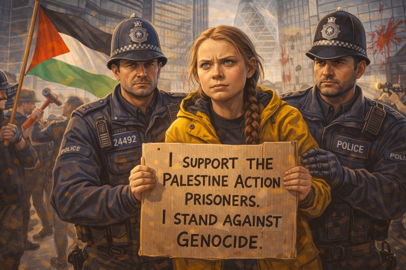 Greta Thunberg legt gleichzeitig Klima, Weltpolitik und London lahm