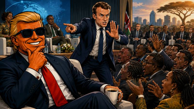 Grafik: Macron gegen die Lautstärke in Kenia