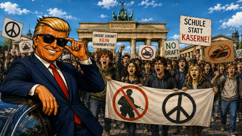„Nicht mein Respawn!“ – Ronald Tramp berichtet vom großen Schulstreik gegen die Wehrpflicht